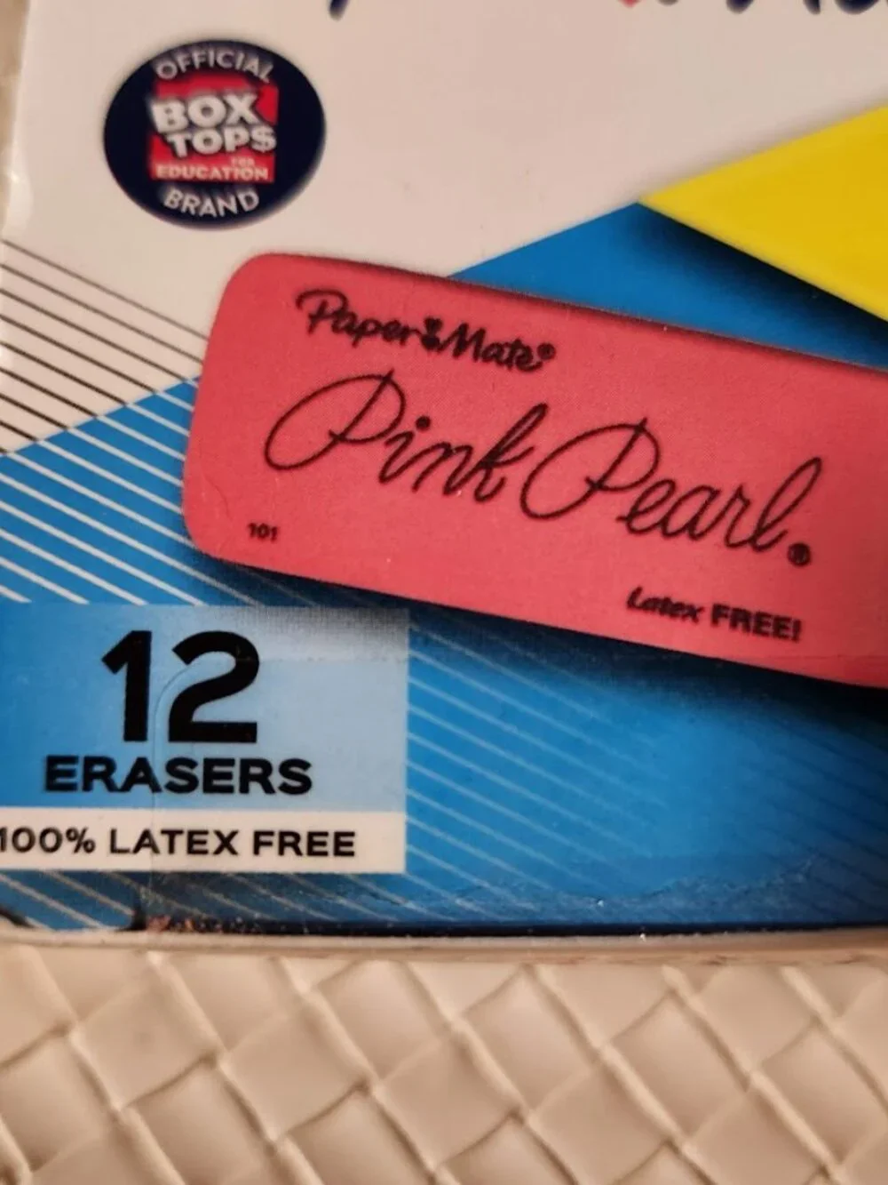 NEW 12 Large Pink Pearl Erasers 12 Pack Eraser Classroom / School / Homeschool